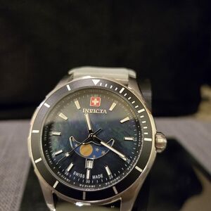 Invicta Pro Diver Watch Mother of Pearl Moon Phase 44mm